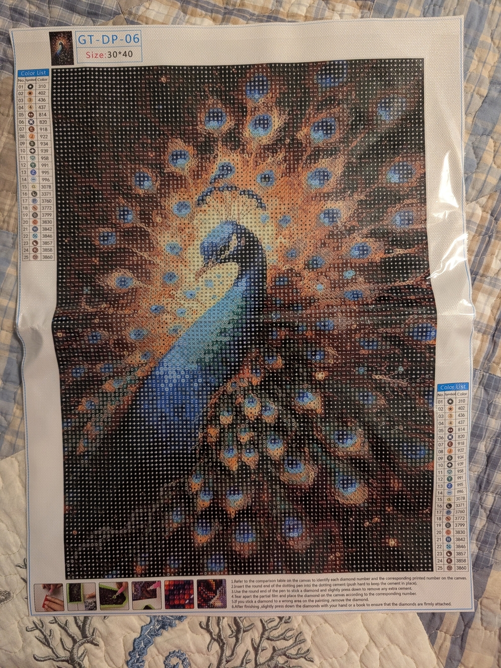 Peacock Diamond Art Kit